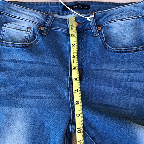 AMELIA JAMES Jackson Cotton Blend Mid Rise Blue Wash  Skinny Jeans XL - Picture 16 of 16